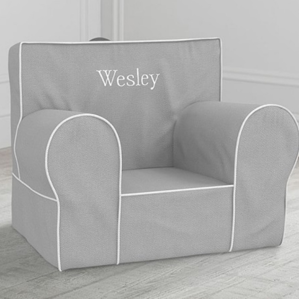 Pottery barn kids my first chair cover with name: Wesley